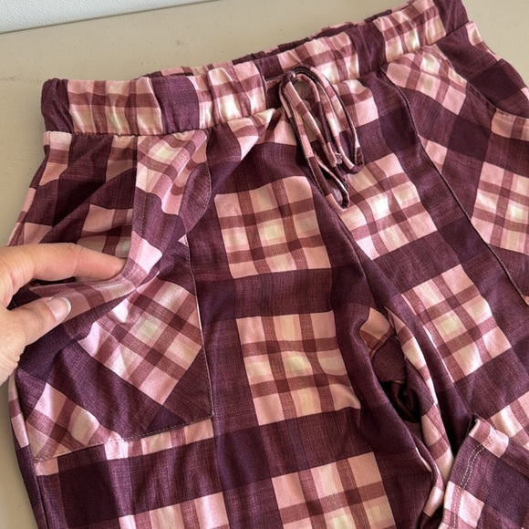 Lucky Brand S Plaid Pink and Purple Pants - Picture 2 of 5